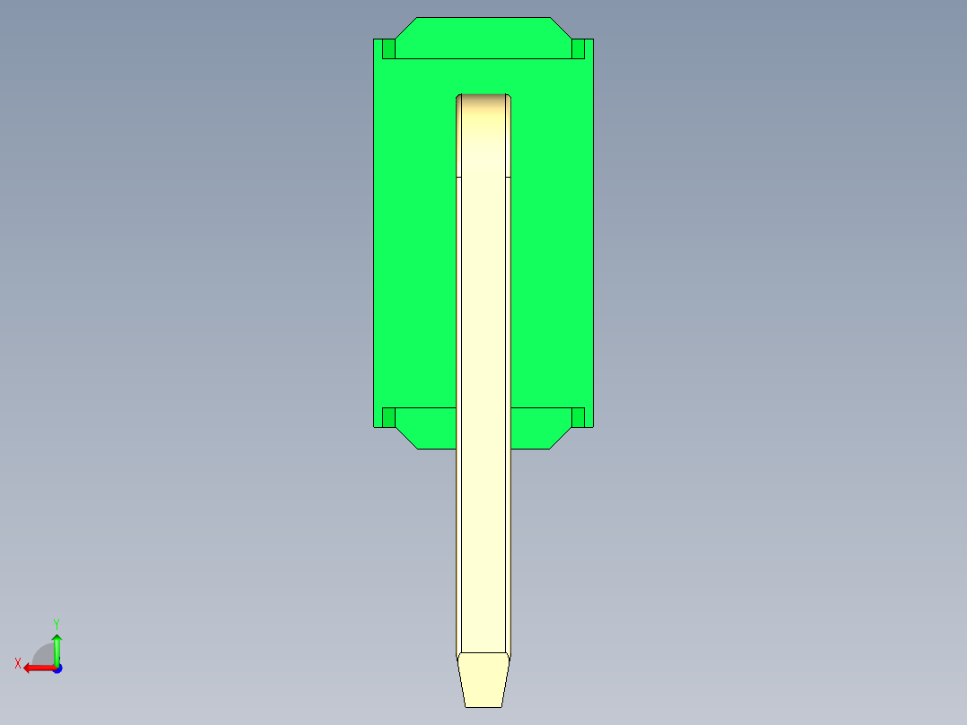 彩色公排针 100mil 2.54mm 系列-DS1022_green_2x01p_100mil_TypeD_rev1.0后视图