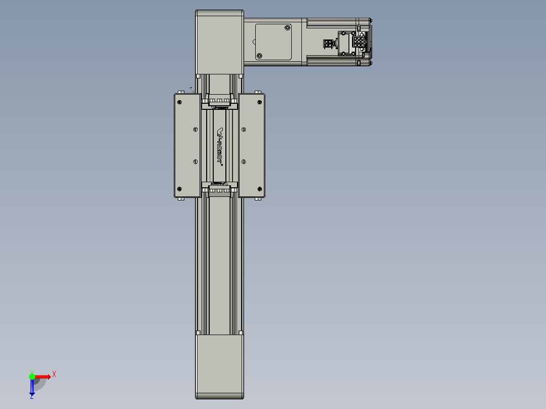 威洛博直线电机模组EB6-L140-S150-R-P40-MS3俯视图