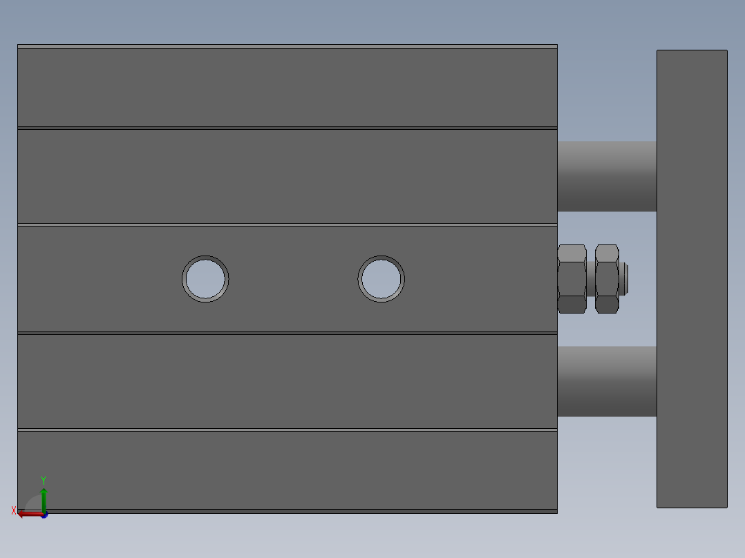 气缸TR25X20S后视图