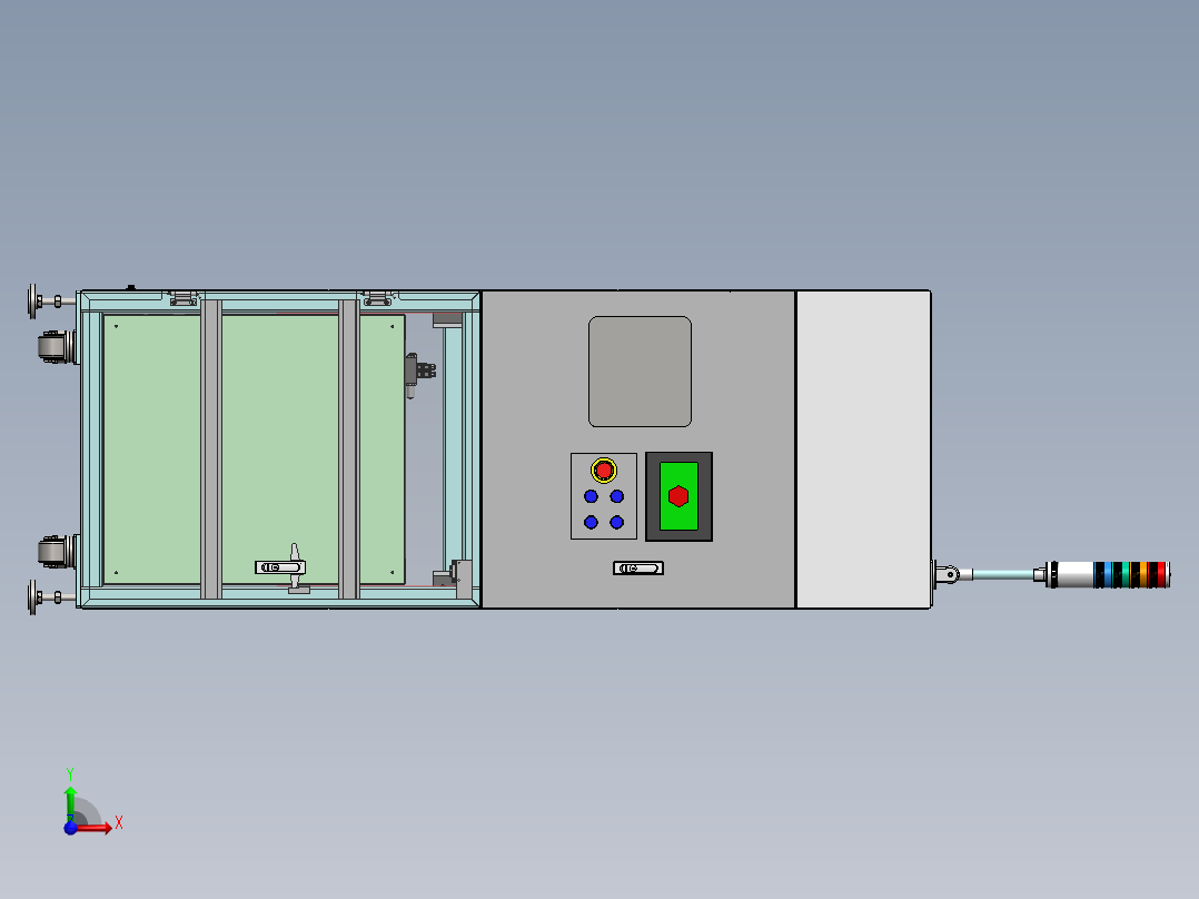 磁力传动的翻转机前视图