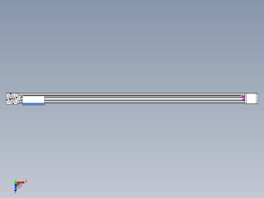 威洛博LB.GB同步带传动--欧规系列GB8-L192-S1600-BR-P75-K俯视图