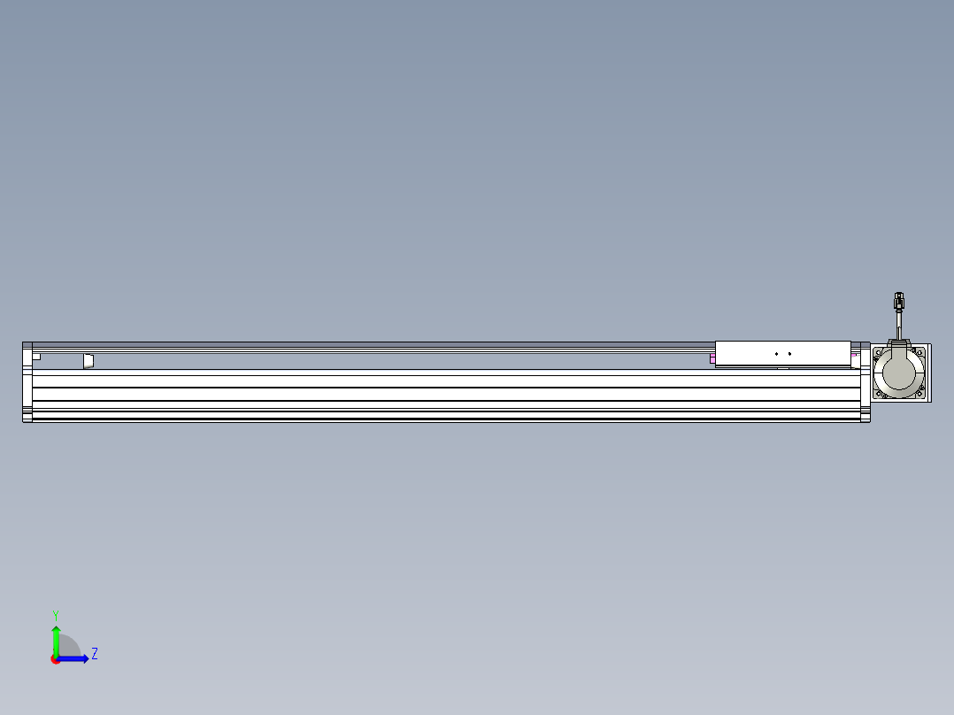 东锦同步带传动-直线滑台模组DH210B-L150-S950-BL-P750W-C3左视图