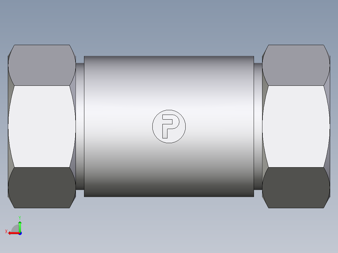 卡套式工业通用硬管接头EO_Weld_bulkhead_fitting_ESV35ZL71后视图
