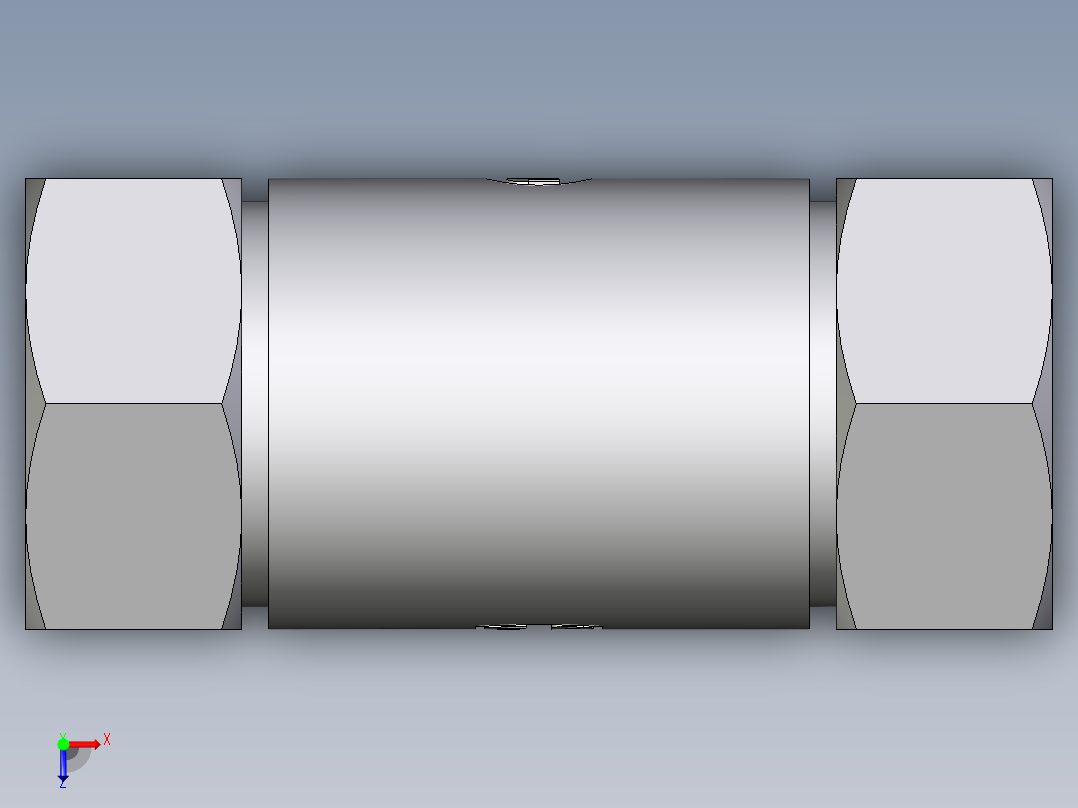 卡套式工业通用硬管接头EO_Weld_bulkhead_fitting_ESV35ZL71俯视图