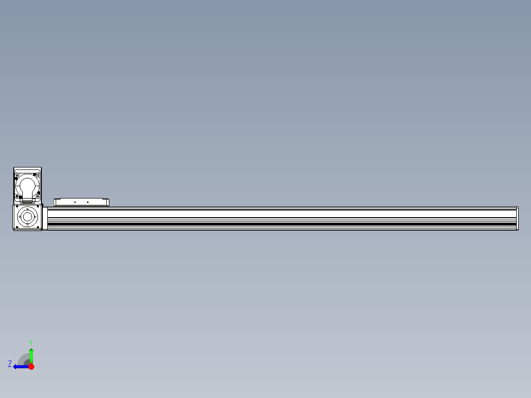 同步带全封闭直线模组TPA-HCB-105D-90-L900-LU-Y-P20-N3右视图