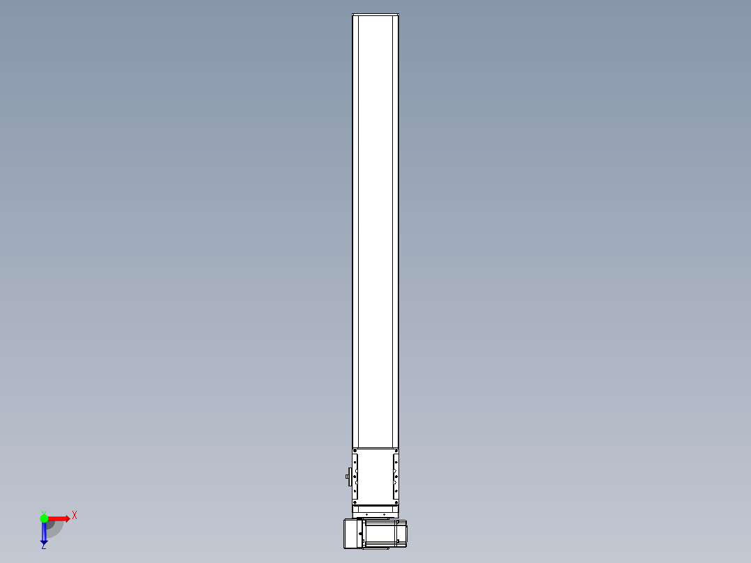 同步带全封闭直线模组TPA-HCB-105D-90-L900-LU-Y-P20-N3俯视图