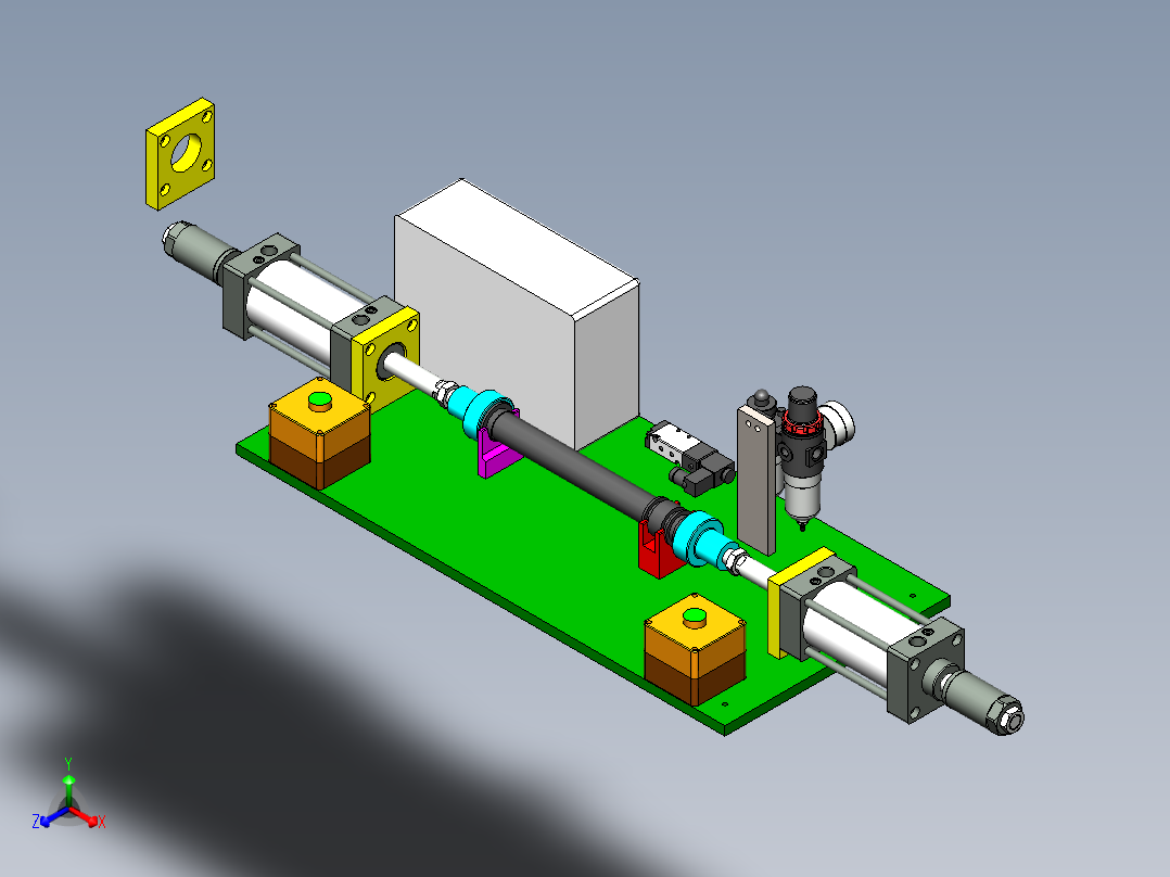 压紧夹具正等轴测图