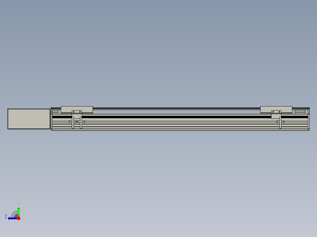 直线模组WG-LHB12-S650-BR设计图纸右视图