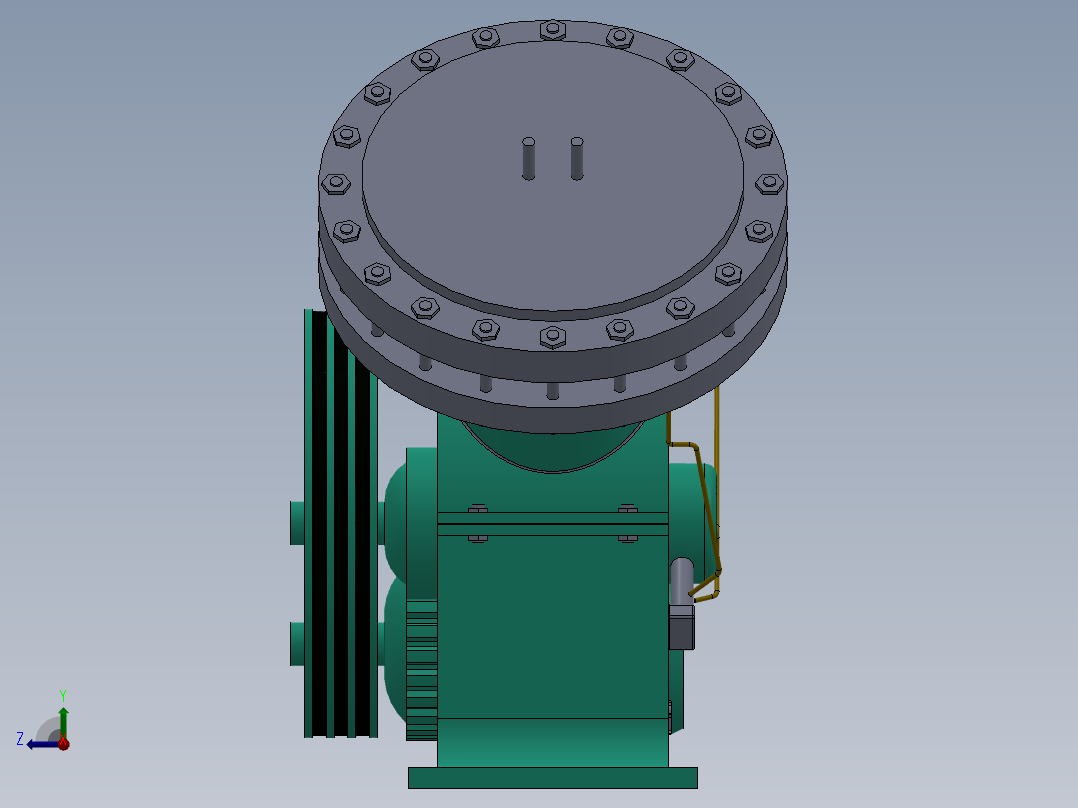 发一个隔膜压缩机的右视图