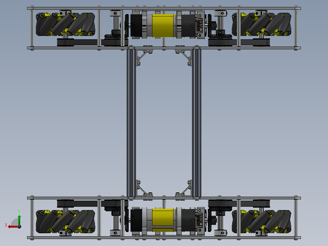 紧凑型麦克纳姆驱动底座后视图