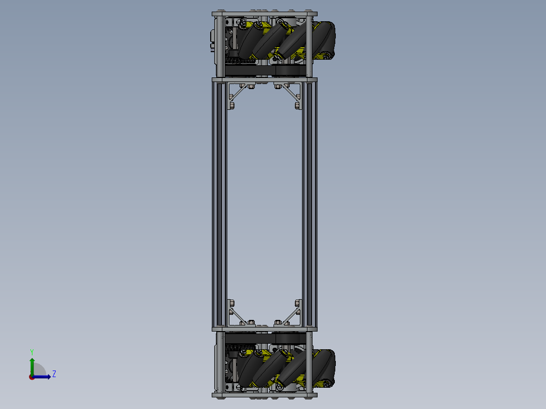 紧凑型麦克纳姆驱动底座左视图