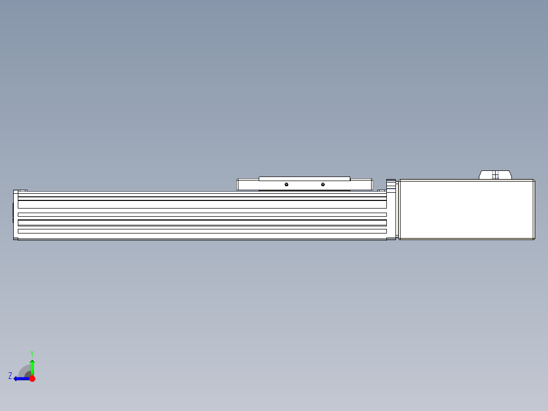 同步带全封闭直线模组TPA-HCB-110D-90-L200-ML-Y-P40-N3右视图