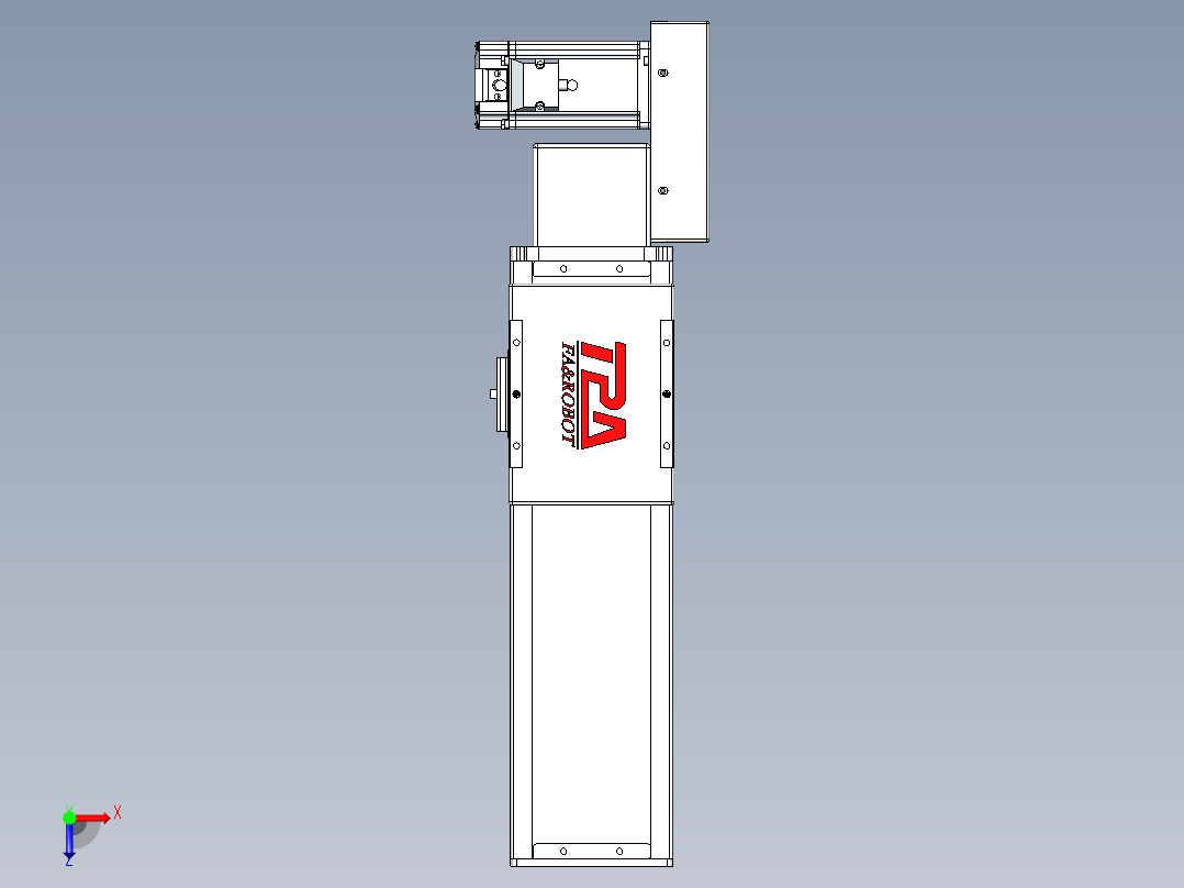 同步带全封闭直线模组TPA-HCB-110D-90-L200-ML-Y-P40-N3俯视图