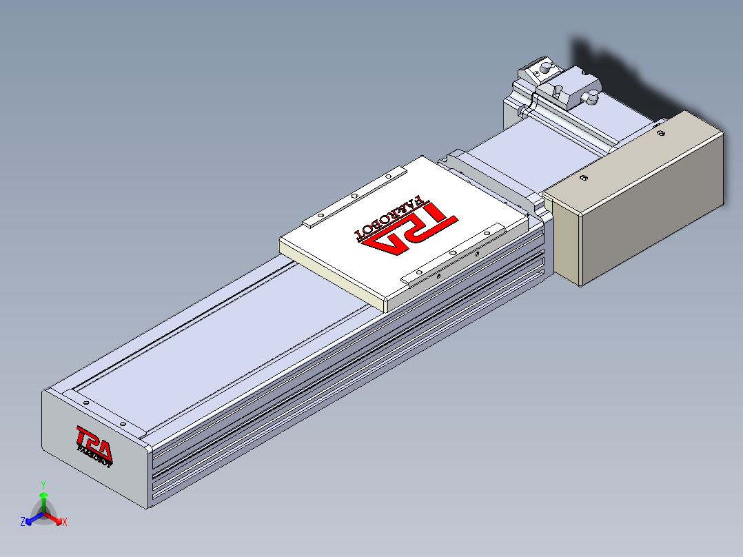 同步带全封闭直线模组TPA-HCB-110D-90-L200-ML-Y-P40-N3正等轴测图