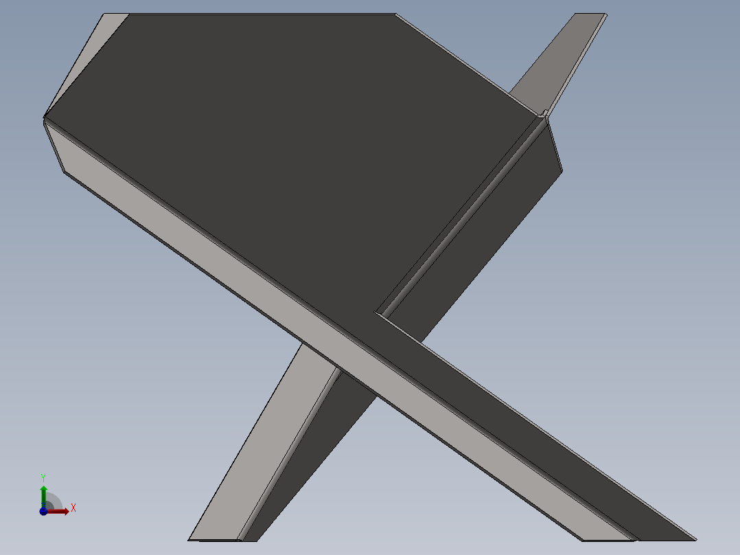 金属板制成的简易壁炉前视图