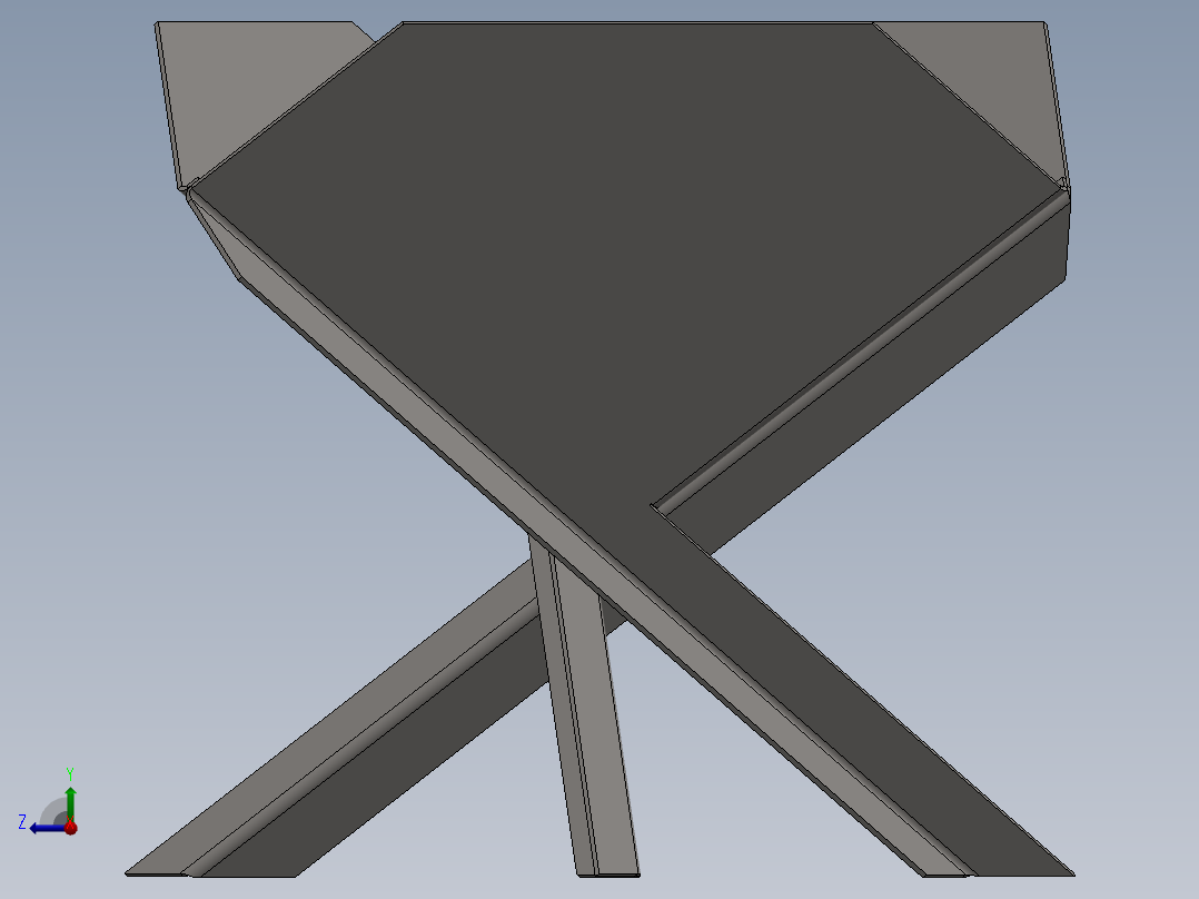 金属板制成的简易壁炉右视图