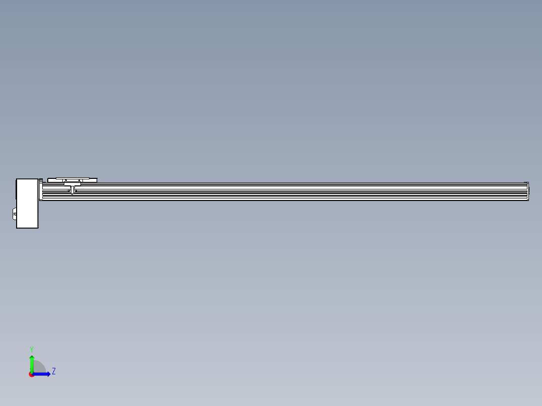 同步带全封闭直线模组TPA-HCB-110D-90-L1250-RP-Y-P40-N3左视图