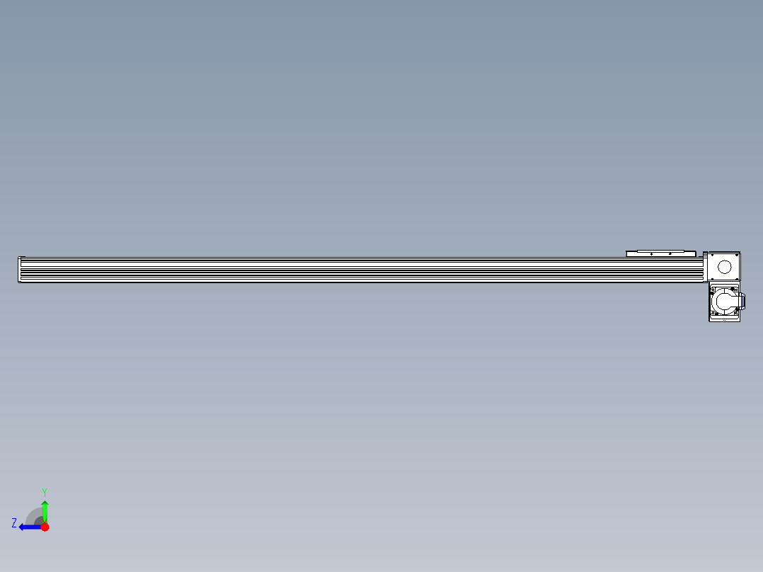 同步带全封闭直线模组TPA-HCB-110D-90-L1250-RP-Y-P40-N3右视图
