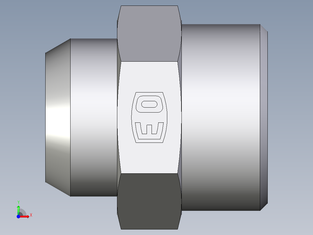 卡套式工业通用硬管接头EO_Weld_connector_AS18LX前视图