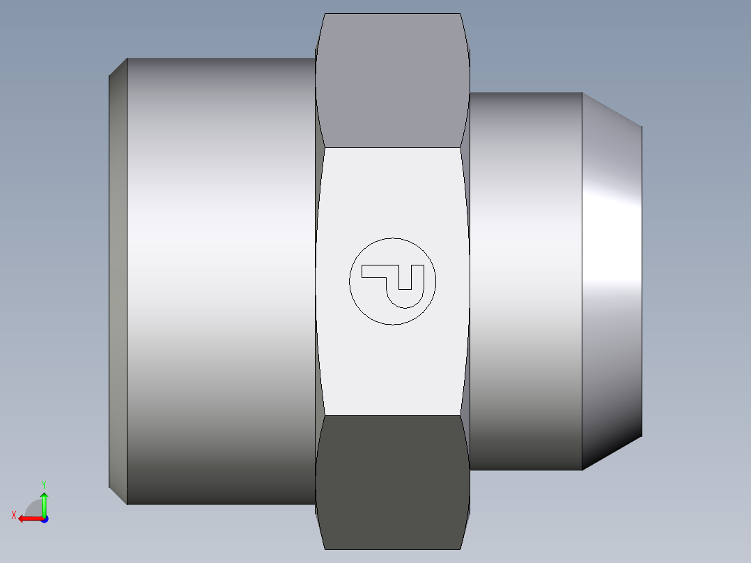 卡套式工业通用硬管接头EO_Weld_connector_AS18LX后视图