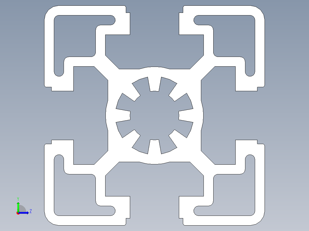 型材-BR 45X45H KJN990520.STEP左视图