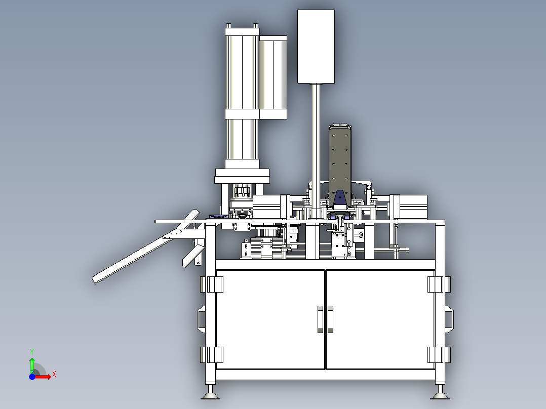 重型条铰组装机step前视图