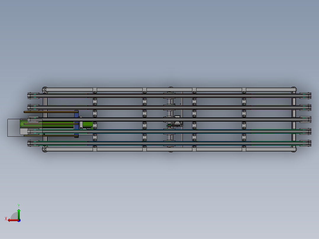 同步带输送机（sw21可编辑+工程图）后视图