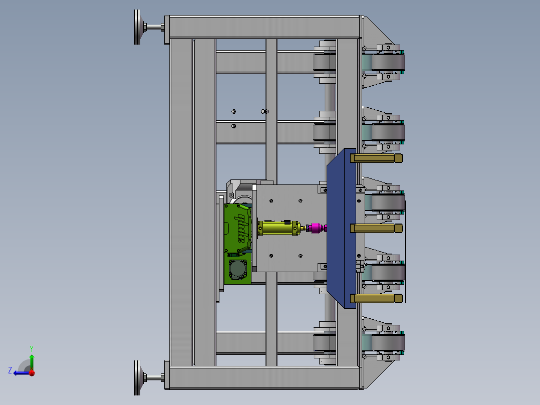 同步带输送机（sw21可编辑+工程图）右视图