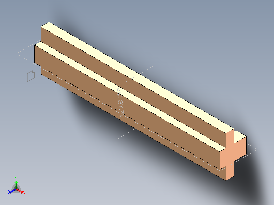 S38 齿条正等轴测图