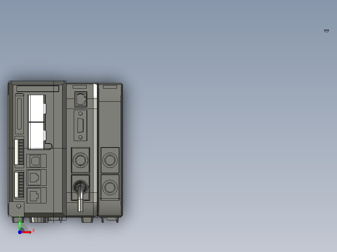基恩士XG-7000A_7500A_XG-E700A_2_kc图纸模型前视图