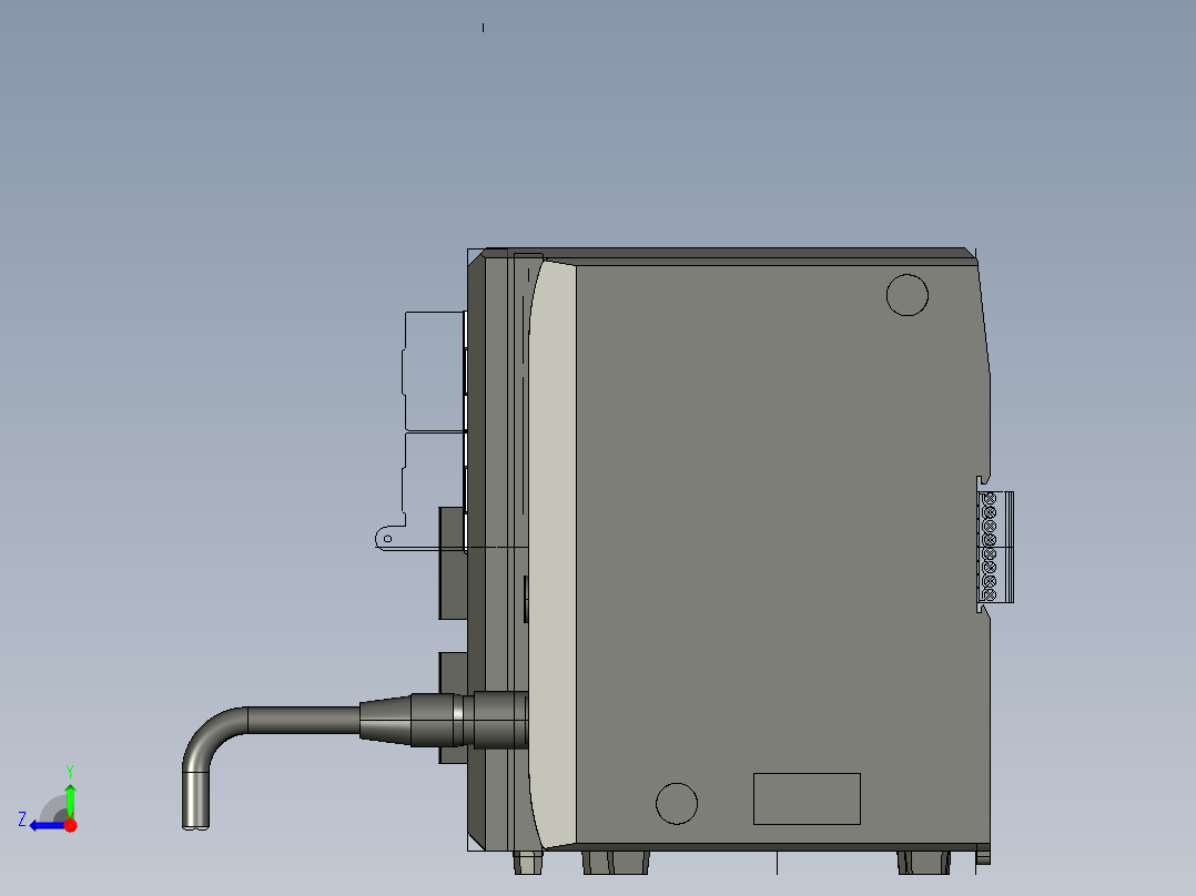 基恩士XG-7000A_7500A_XG-E700A_2_kc图纸模型右视图
