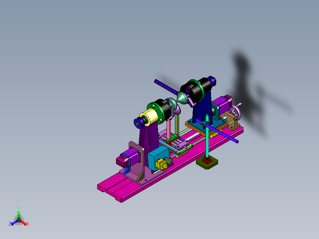 杆扭断强度测试机正等轴测图