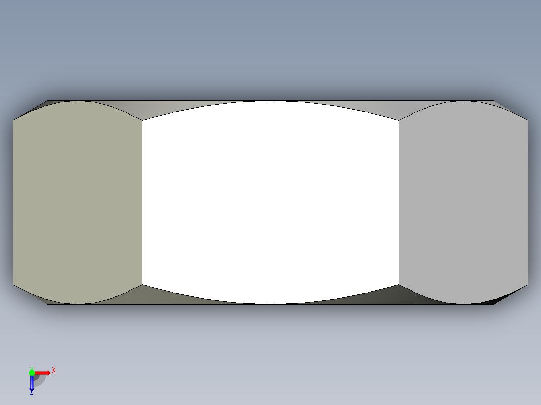 DIN 934 螺母-M4 Nut.STEP俯视图