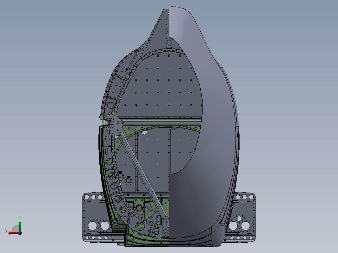 前车架组件后视图