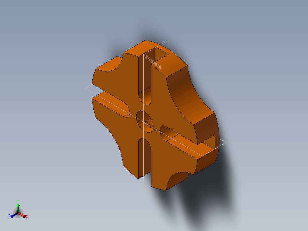 4槽槽轮正等轴测图