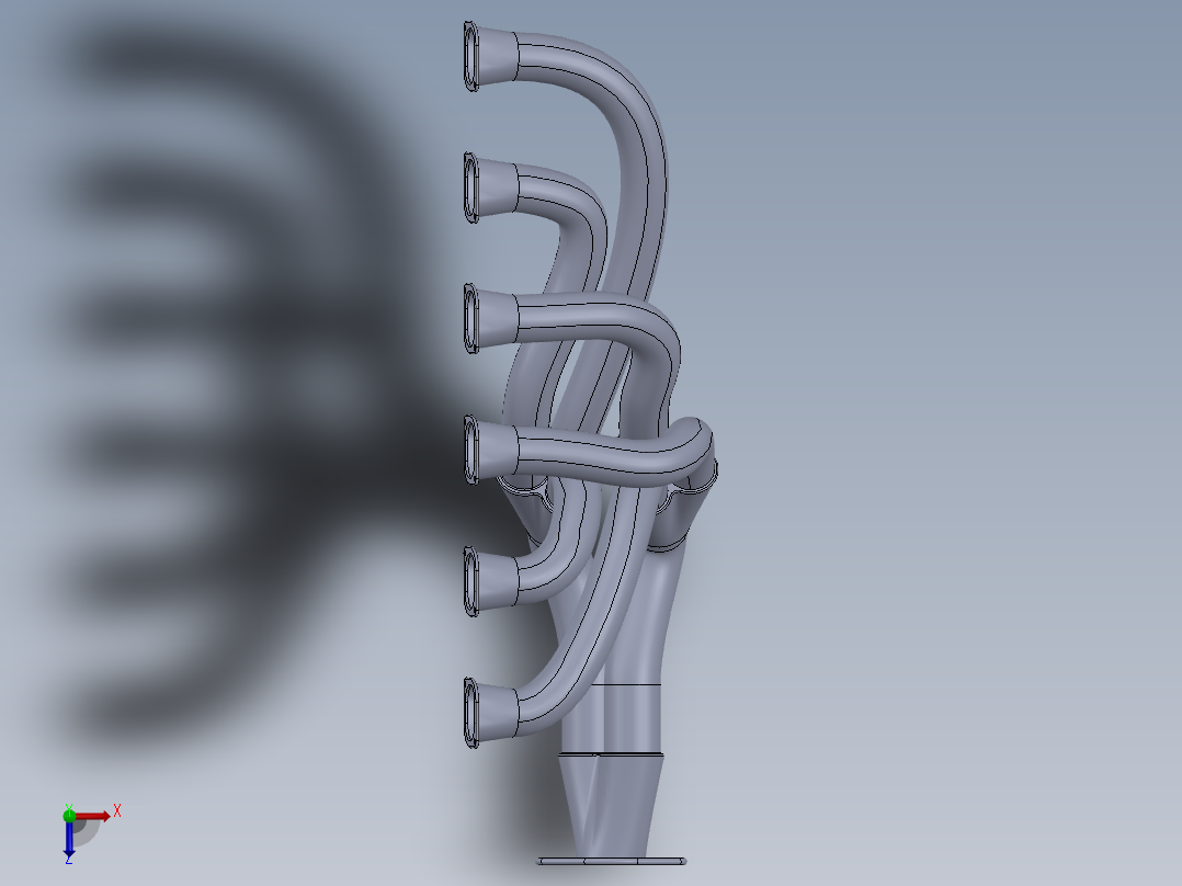排气歧管俯视图