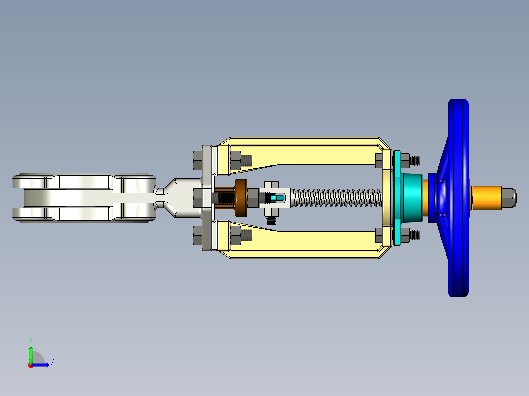 不锈钢闸阀左视图
