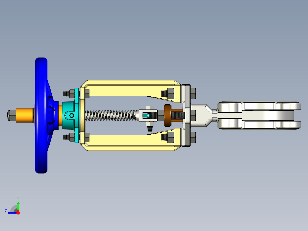 不锈钢闸阀右视图