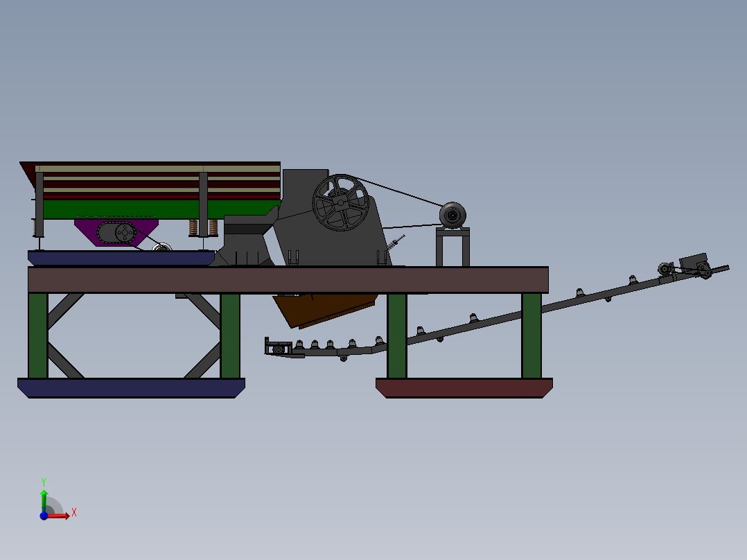 移动式破碎机前视图