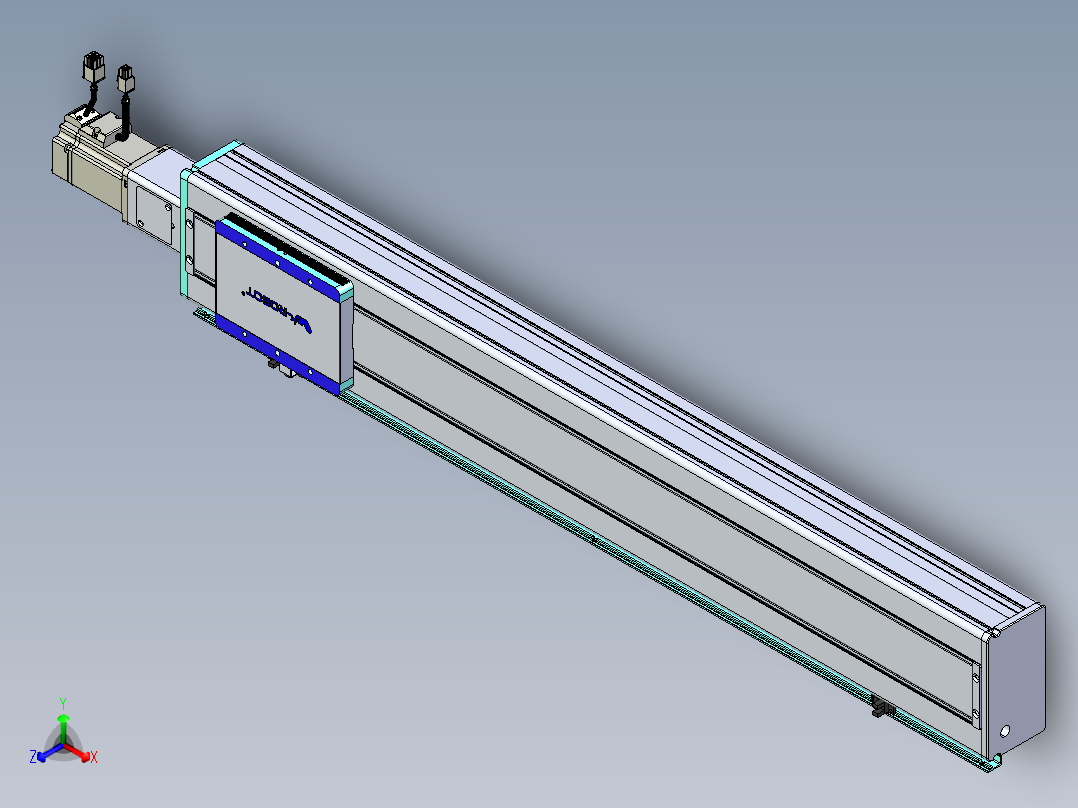 威洛博VC丝杆传动-无尘环境VC14-Lxx-C-S750-BC-ZP40-C3正等轴测图