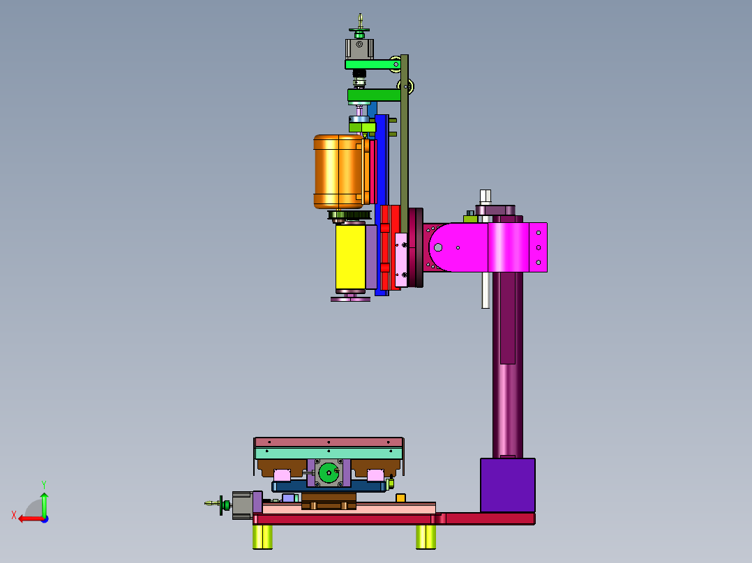 高速打孔攻丝一体机床后视图