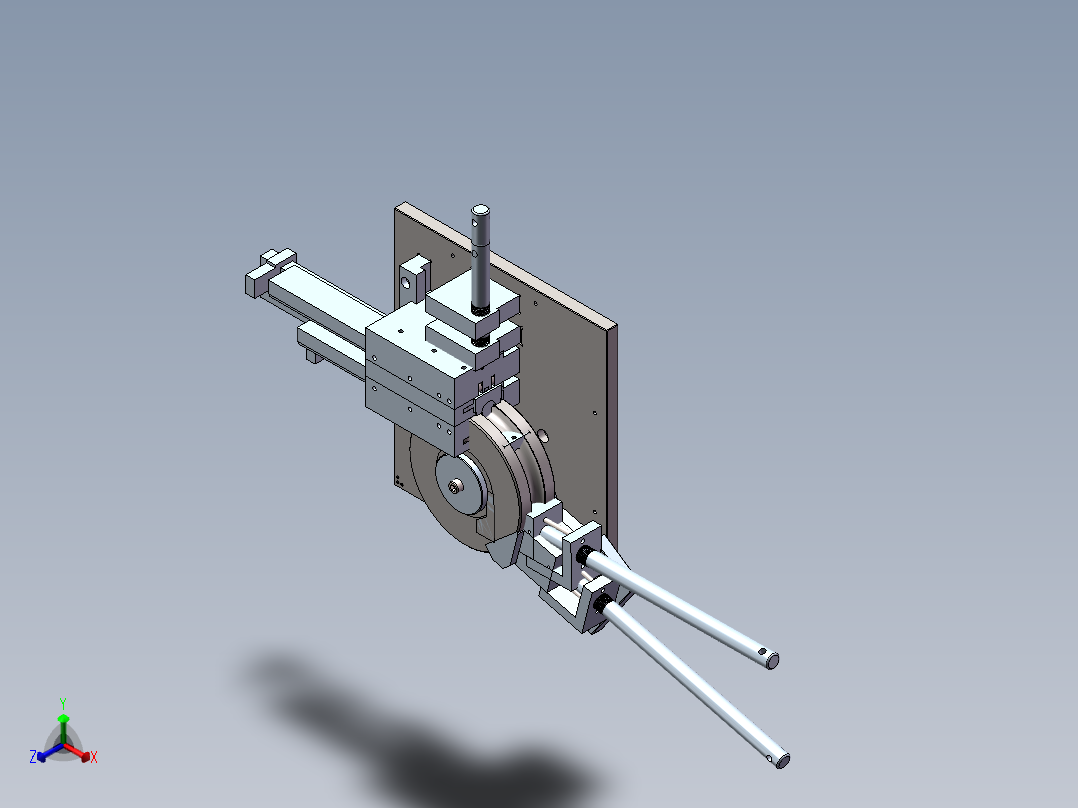 手动弯管机模型设计+CAD=933861=60正等轴测图