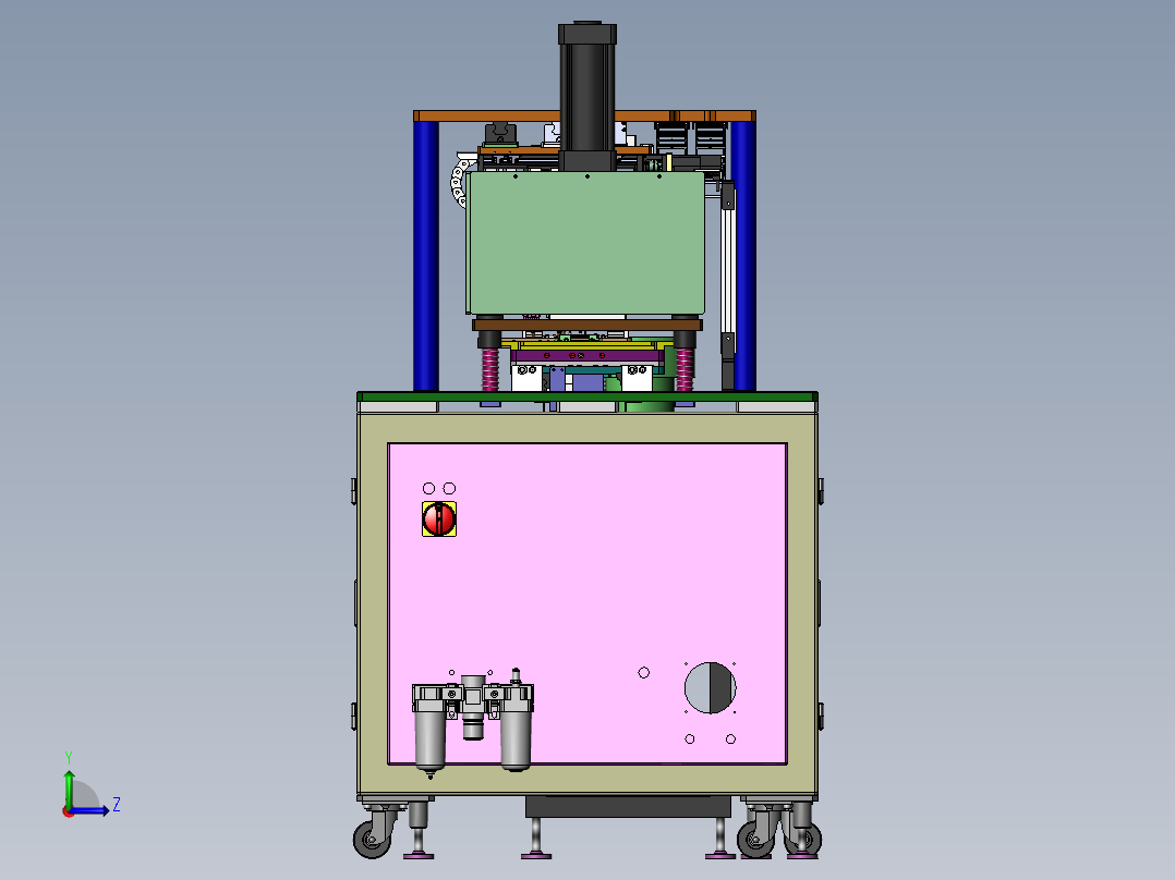 面板自动上料热熔机(含DFM,BOM)sw17可编辑左视图