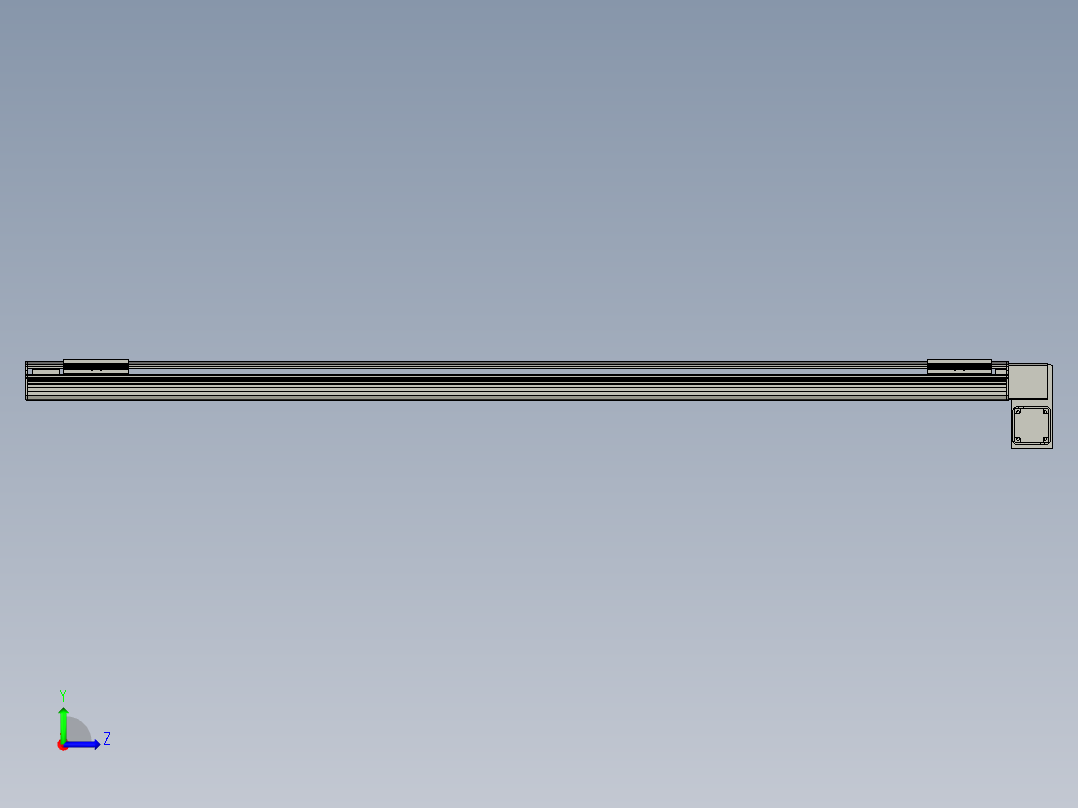 直线模组LHB17-L40-S2000-RD设计图纸左视图