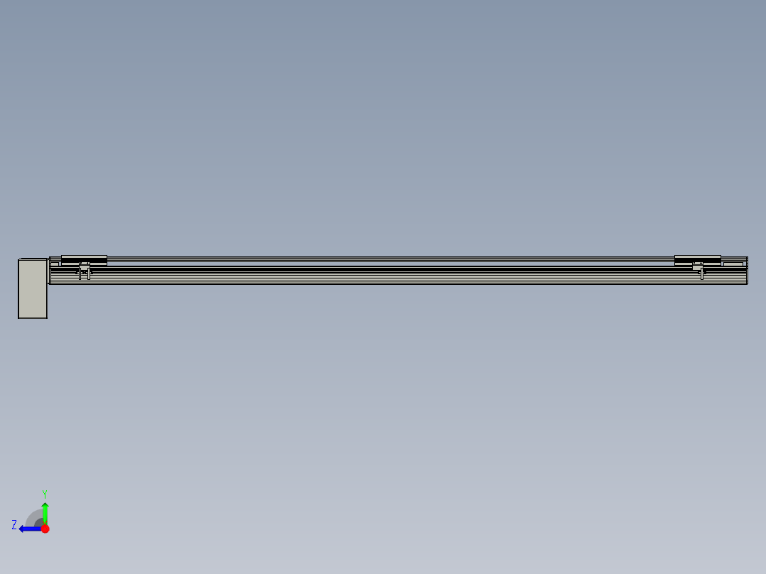 直线模组LHB17-L40-S2000-RD设计图纸右视图