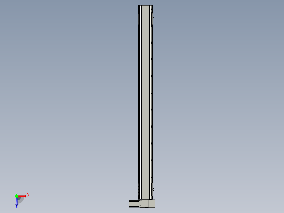 直线模组LHB17-L40-S2000-RD设计图纸俯视图