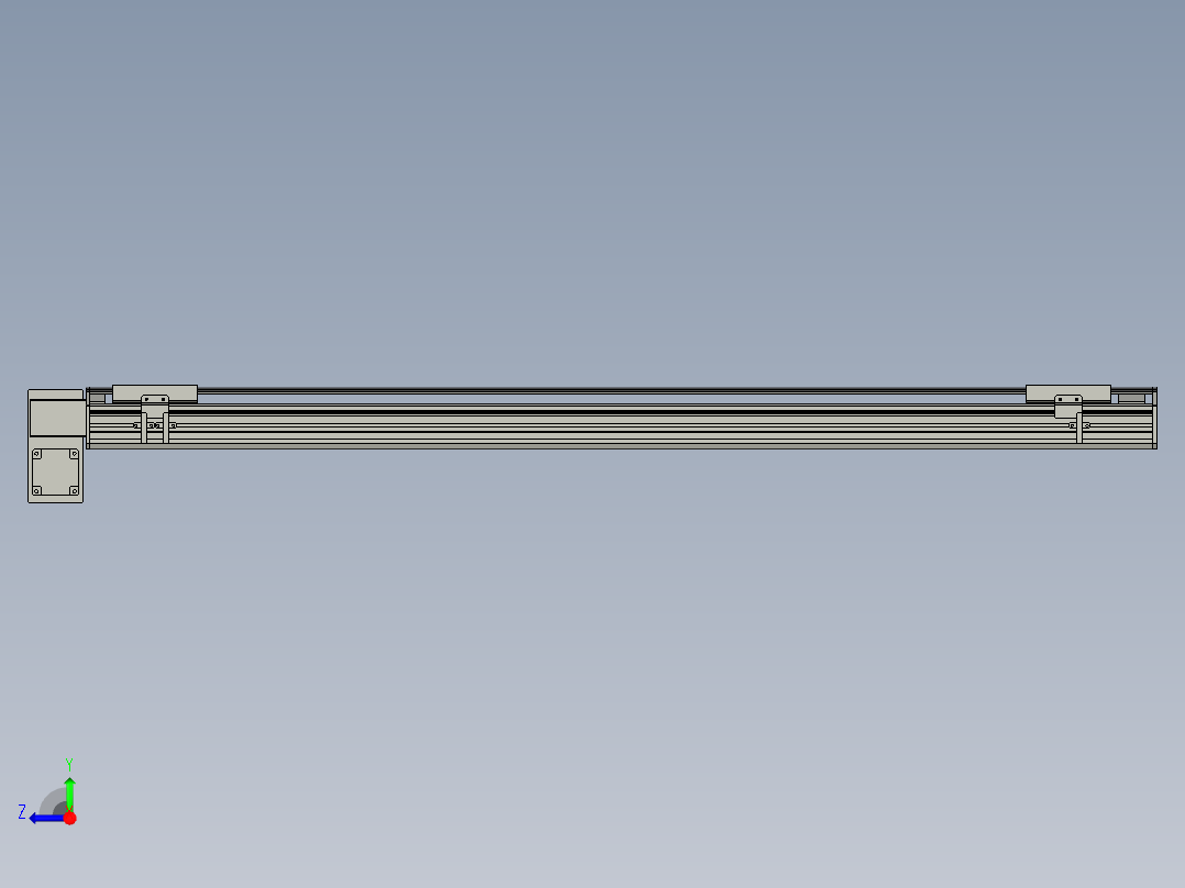 直线模组WG-LHB12-S1150-LD设计图纸右视图
