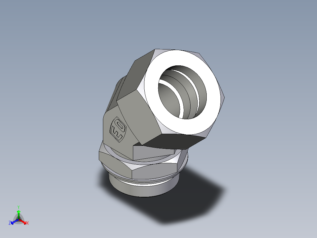 卡套式工业通用硬管接头EO_Adjustable_locknut_45_deg_elbow_VEE38ZSRCF