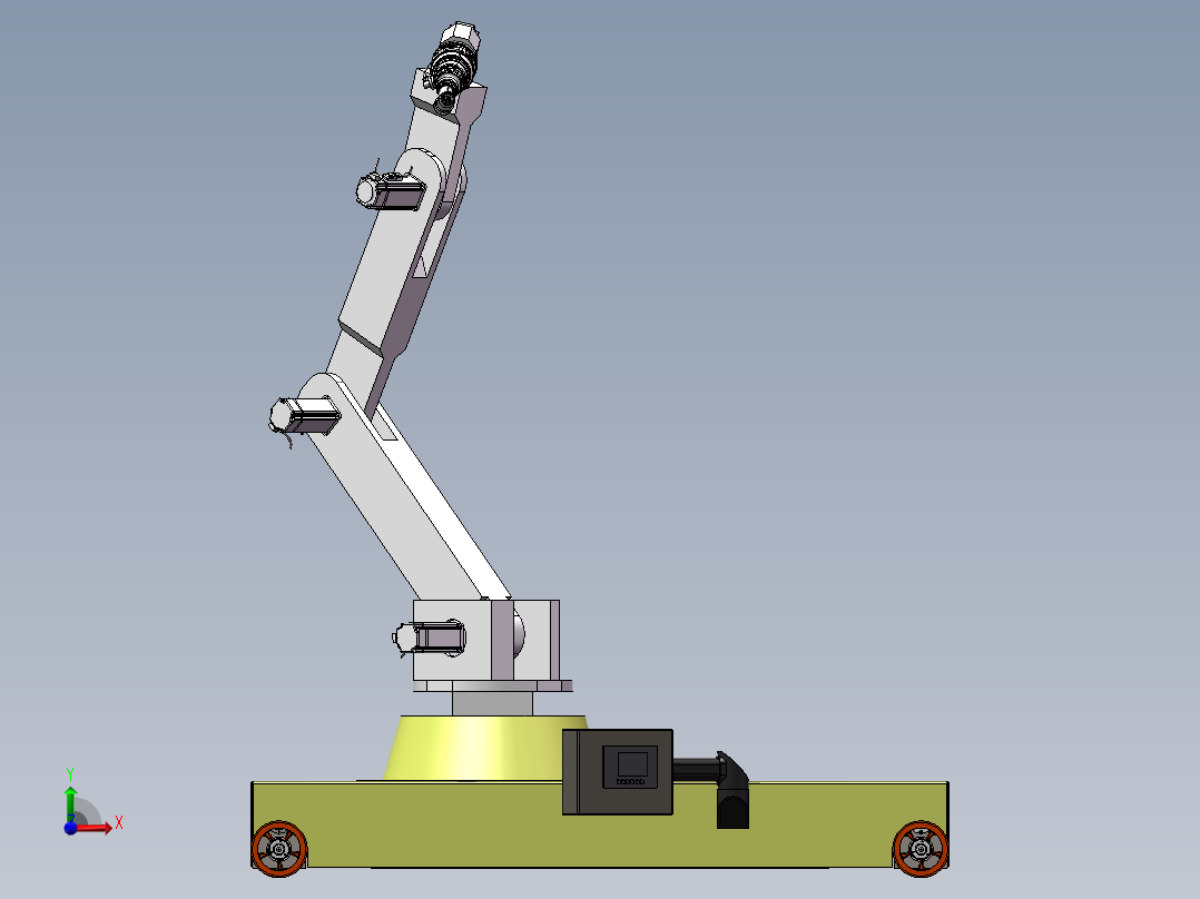 机械臂小车前视图