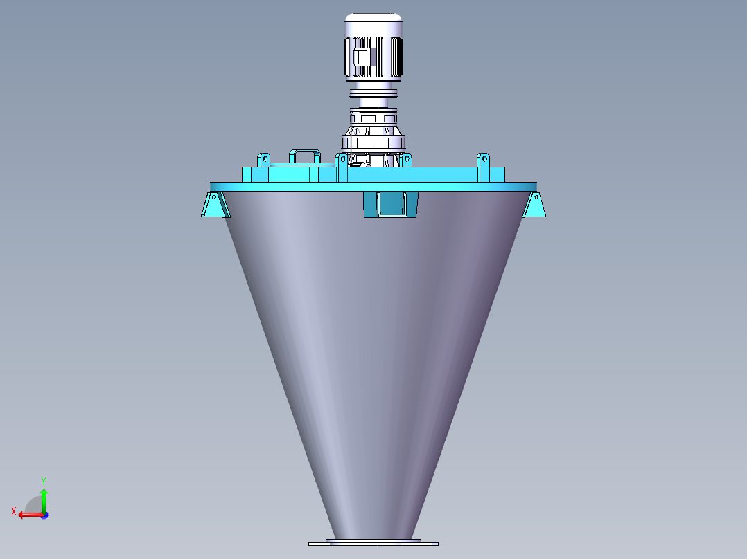 双螺旋锥形混合机SW三维图=541408=80后视图
